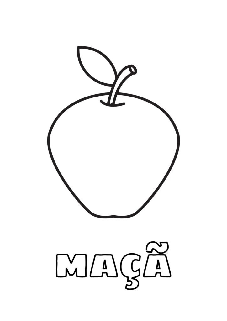 maçã colorir