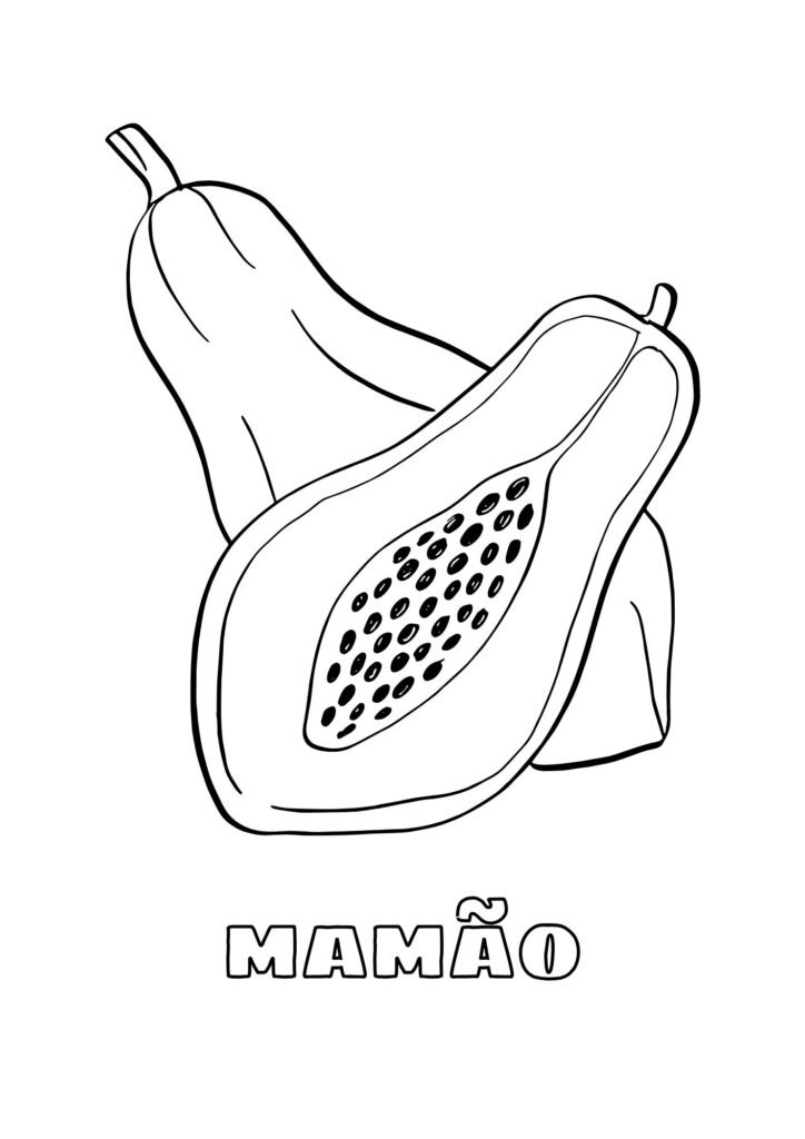 mamão colorir
