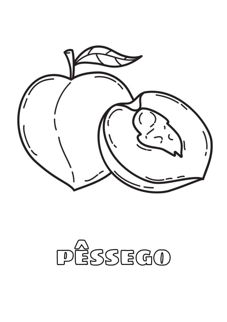 pêssego colorir