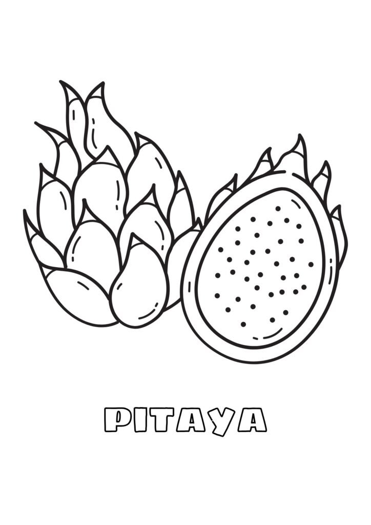 pitaya colorir