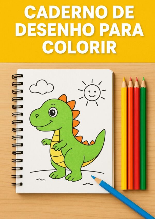 Caderno de Desenho para Colorir Gratuito