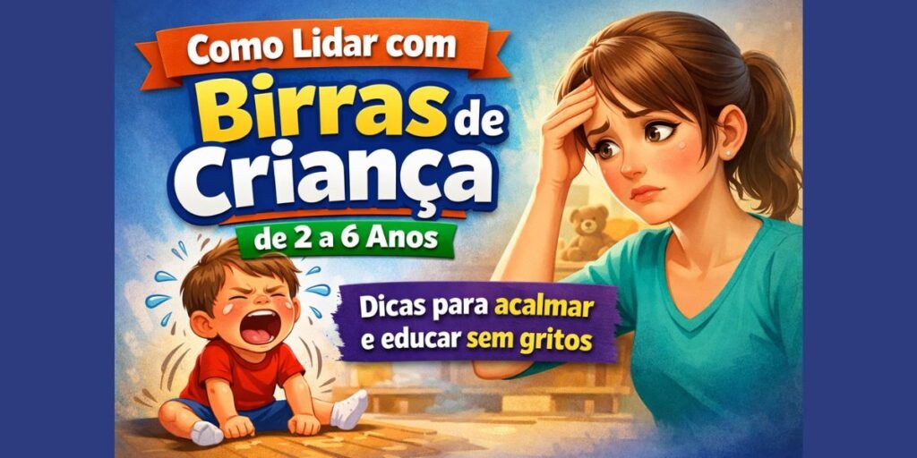Como lidar com birras de criança de 2 a 6 anos
