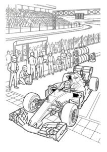 Carro de Fórmula 1 para colorir