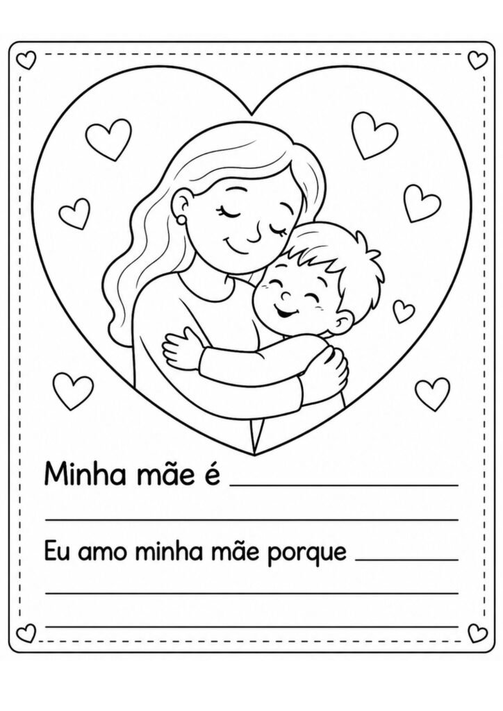 atividade dia das mães educação infantil