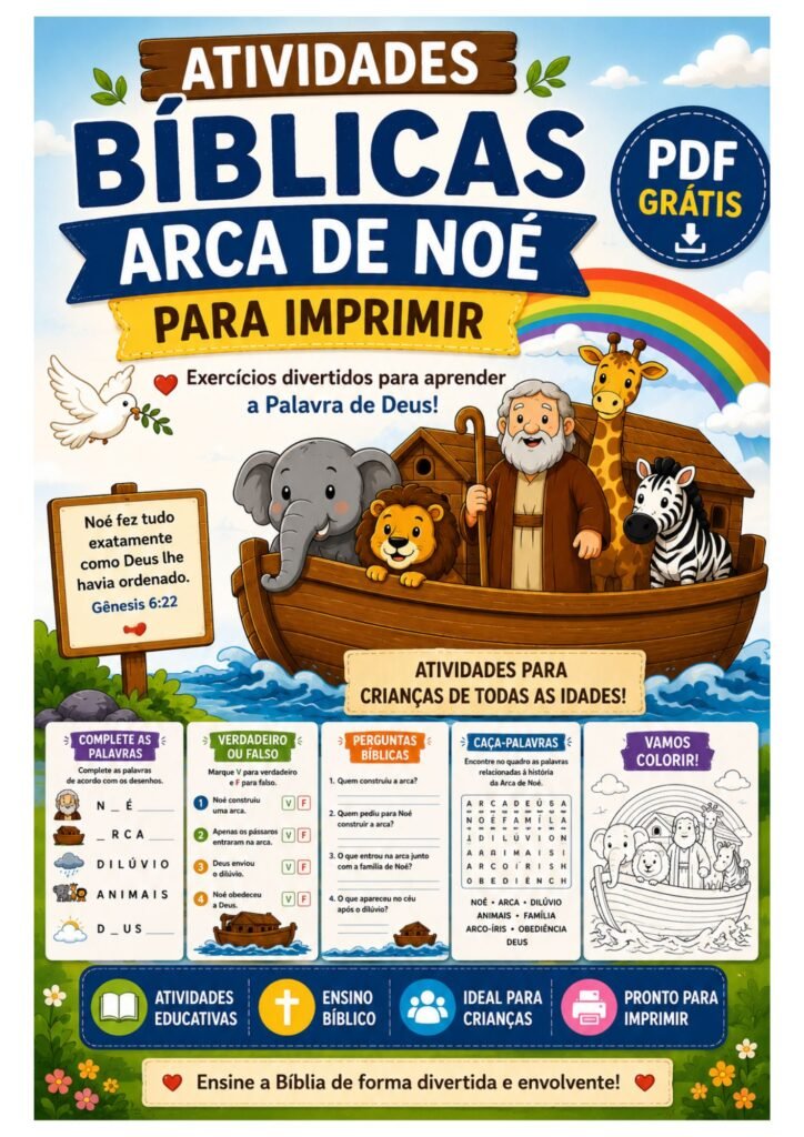 Atividades Bíblica - Arca de Noé