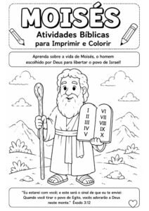 Moisés – Atividades Bíblicas para Imprimir e Colorir