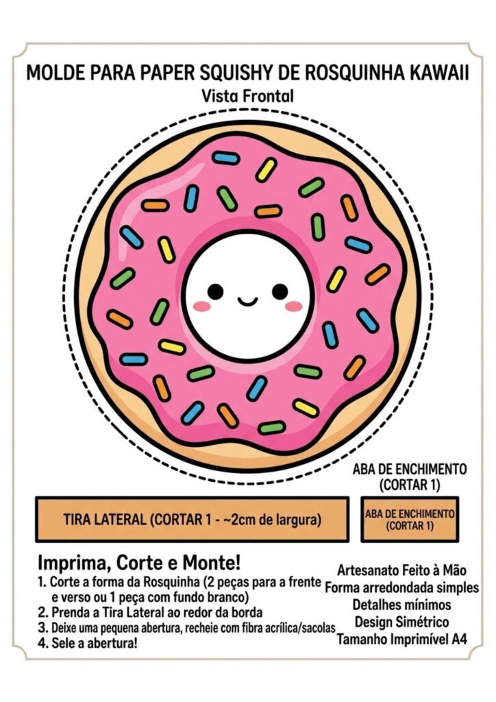 Paper Squishy de Donut para Imprimir